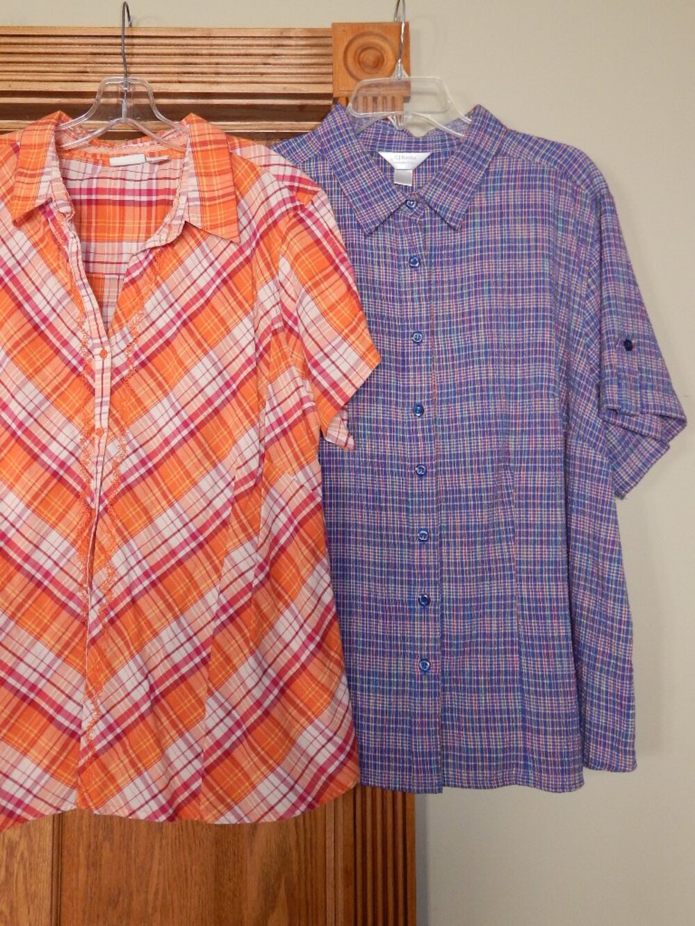 LOT 4 Plus Size Women's Size 2XL Button Down s/s Tops Shirt Blouse CJ Banks + - Picture 3 of 4
